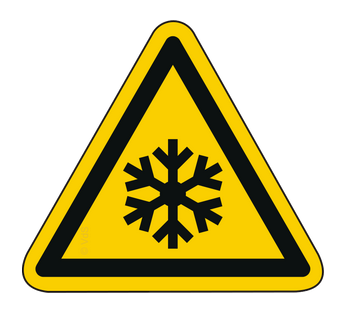 Warnzeichen W010 Warnung vor niedriger Temperatur