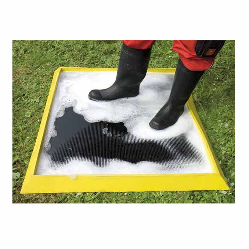 Hygiene-Durchlaufschleuse zur Schuhreinigung und Schuhdesinfektion