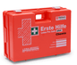 Erste Hilfe Verbandkoffer Leina-Werke Pro Safe plus für Chemie, orange, nach DIN 13169, geeignet für chemische Arbeitsbereiche.