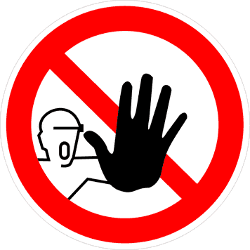 Zutritt verboten Schild ISO 7010