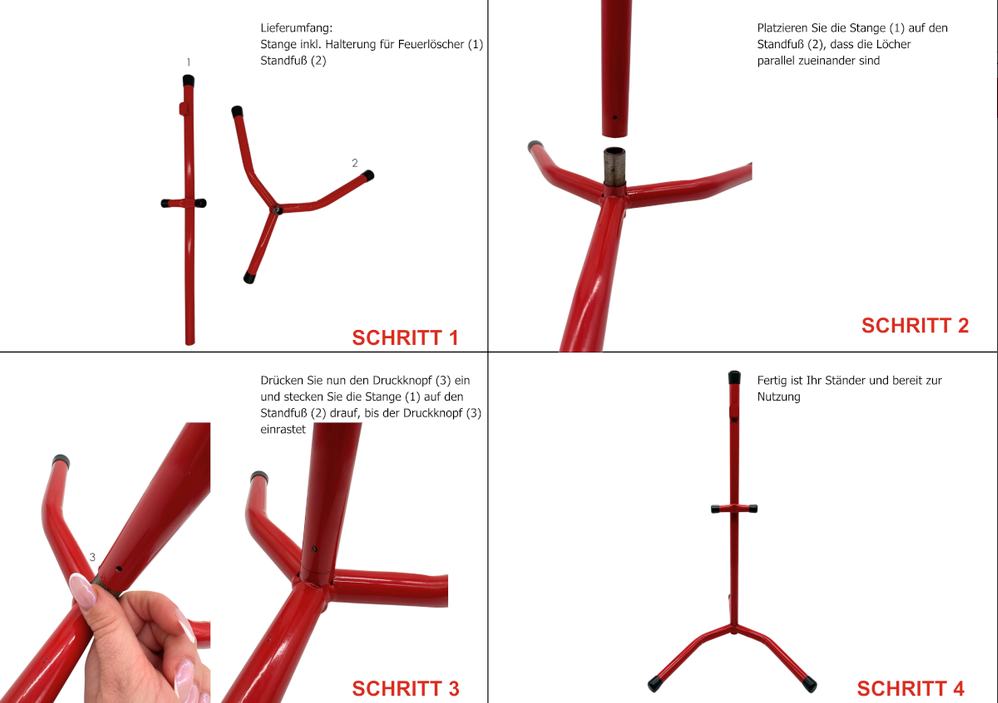 Feuerlöscherständer für 1 Feuerlöscher mieten