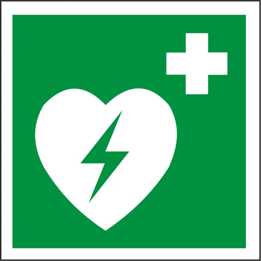 Rettungszeichen Defibrillator Symbol