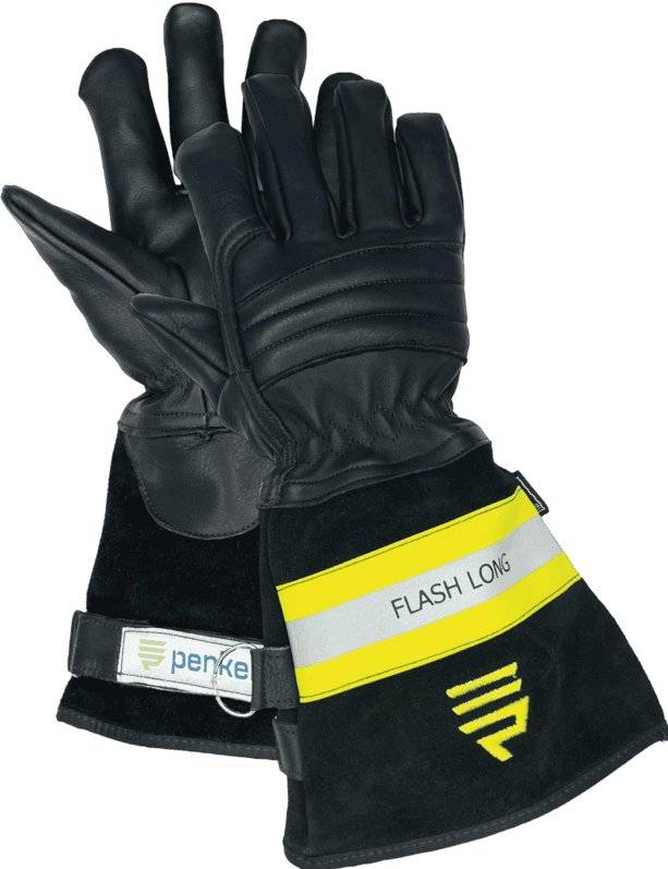 feuerwehr handschuhe leder FLASH LONG Feuerwehrhandschuh - Hitzebeständigkeit