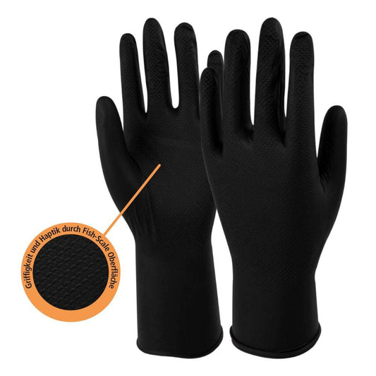 Einmalhandschuhe Mega Grip schwarz, Medasi.shop, Safety Gloves