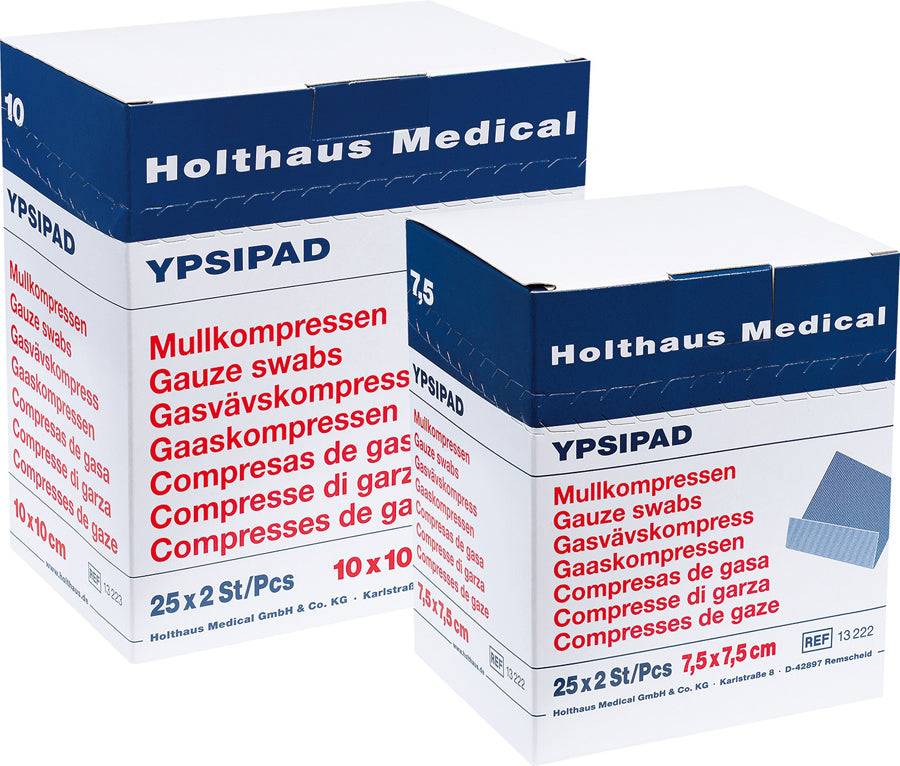 Mullkompressen YPSIPAD 8 - fach steril 50 Stück - Medasi.shop - PZN - 03214919