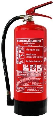 Pulver Dauerdruckfeuerlöscher Göckler GÖ6L - DIN 6 kg 10 LE - Medasi.shop - GÖ6L - DIN