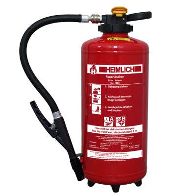 Schaum Aufladefeuerlöscher Heimlich S 6 ScK - 4 fluorfrei 6 Liter 10 LE - Medasi.shop - 54420 - Heimlich