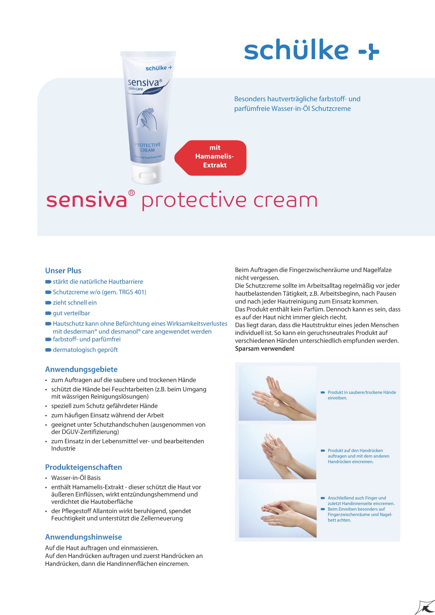 Sensiva Protective cream Hände- und Hautpflege