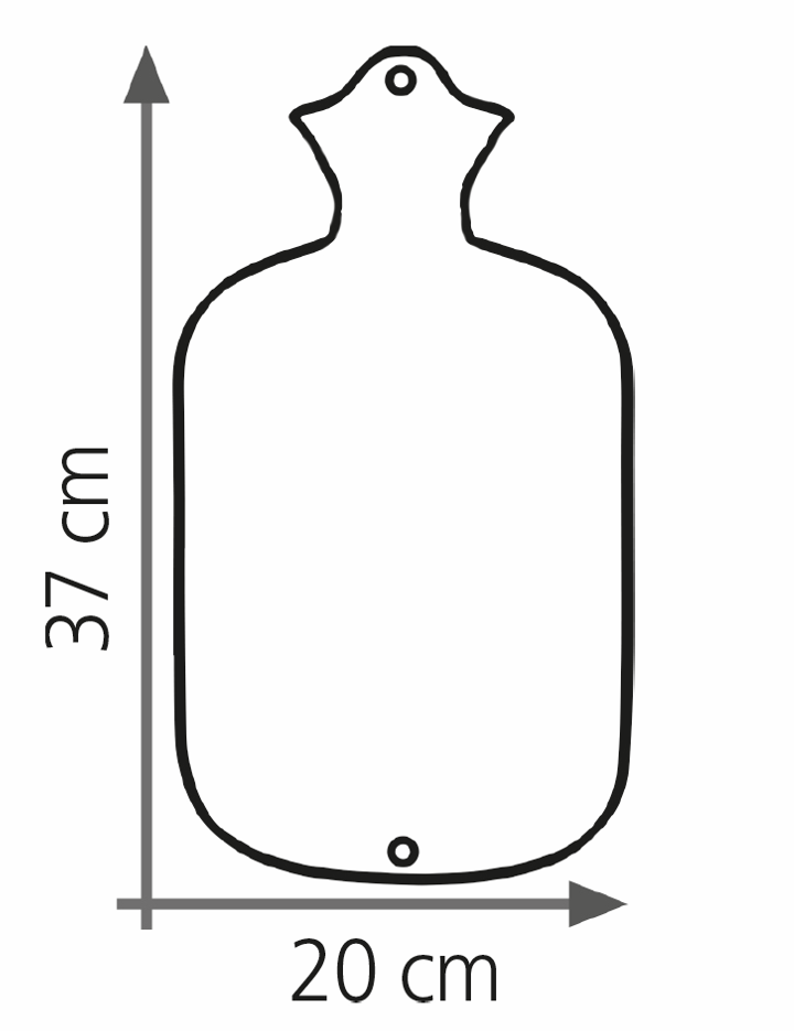 Wärmflasche Gummi 2,0 Liter - Medasi.shop - PZN - 01309946